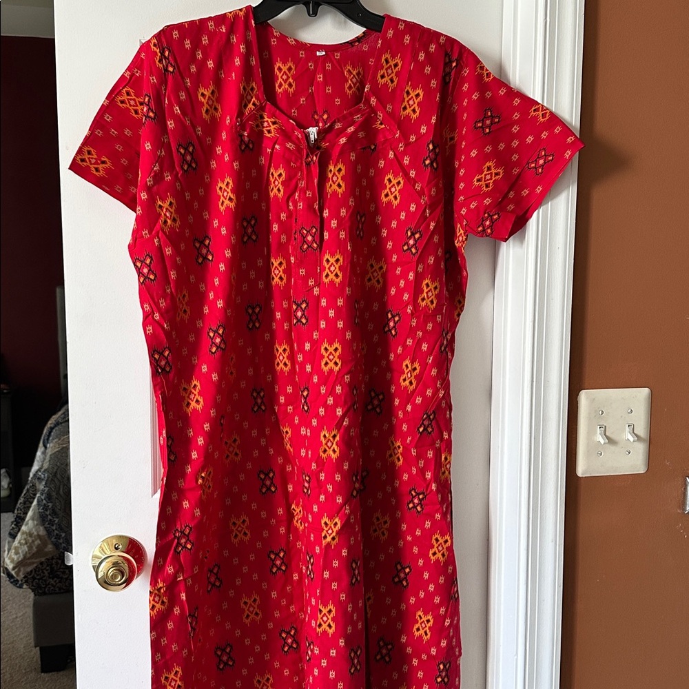 NEW Red and Black Patterned Night Dress